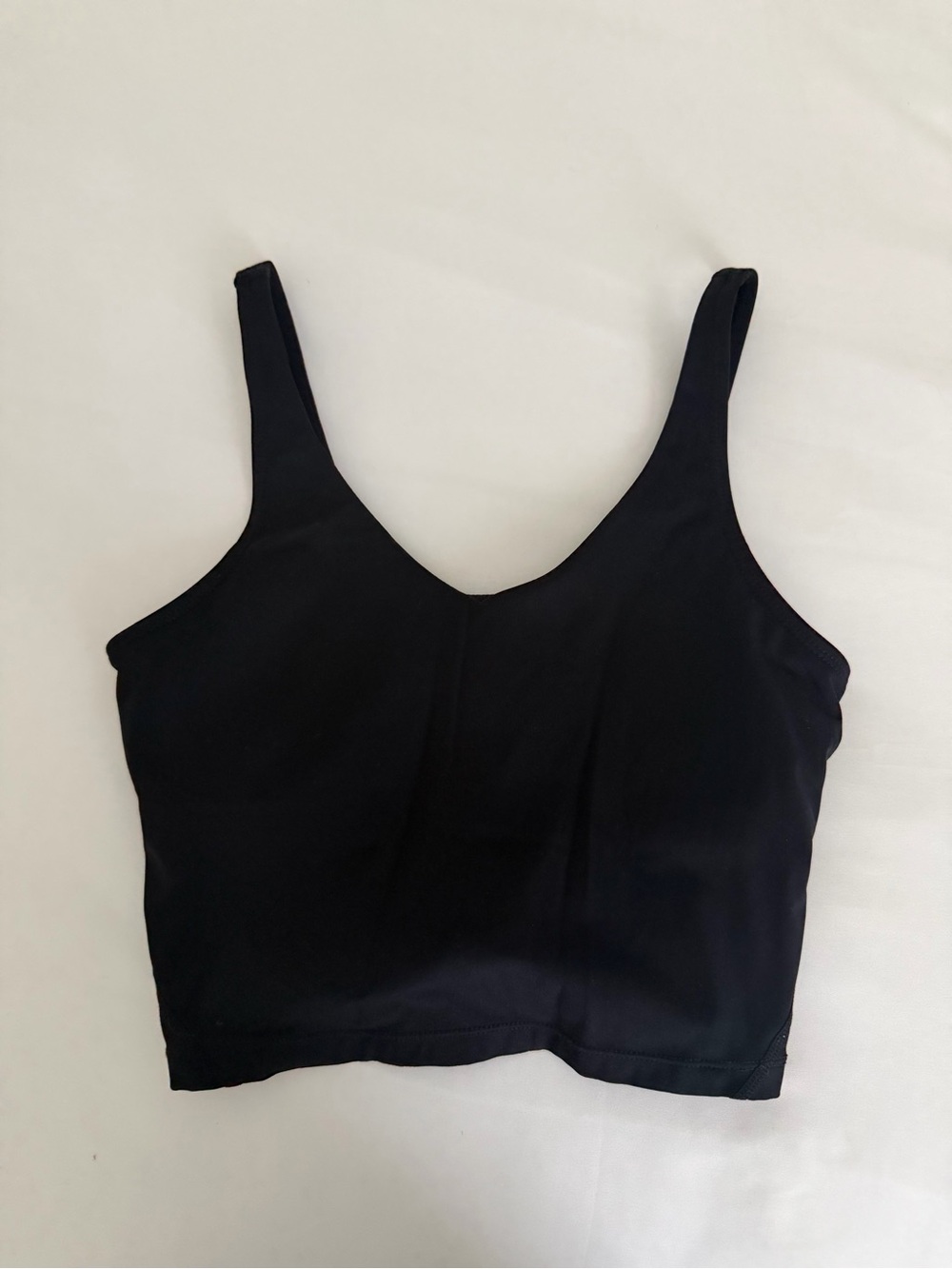 Black Cropped Tank Top-Lululemon Dupe